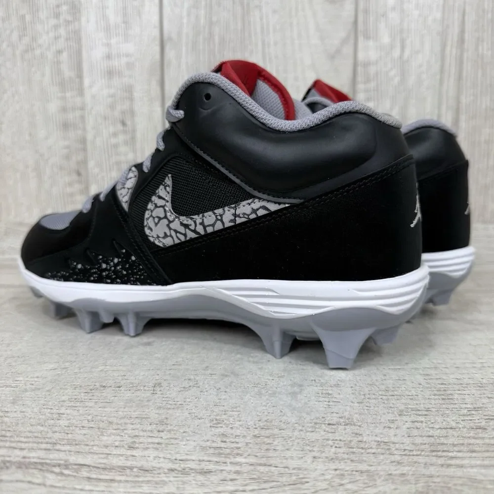 Jordan Stadium 90 Mens Size 11 Low TD Black Cement Football Cleats HQ0210-060